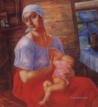 母親 1915 クズマ・ペトロフ・ヴォドキン Oil Paintings